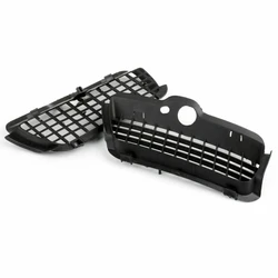 Sleek Black Car Fog Light Bumper Grille (Black)