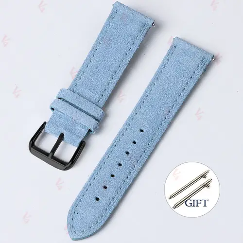 18mm 19mm 20mm 22mm Vintage Suede Cowhide Watch Strap Handmade Watch Band Gray Brown Green Quick Release Bracelet for Men Women - Image 21