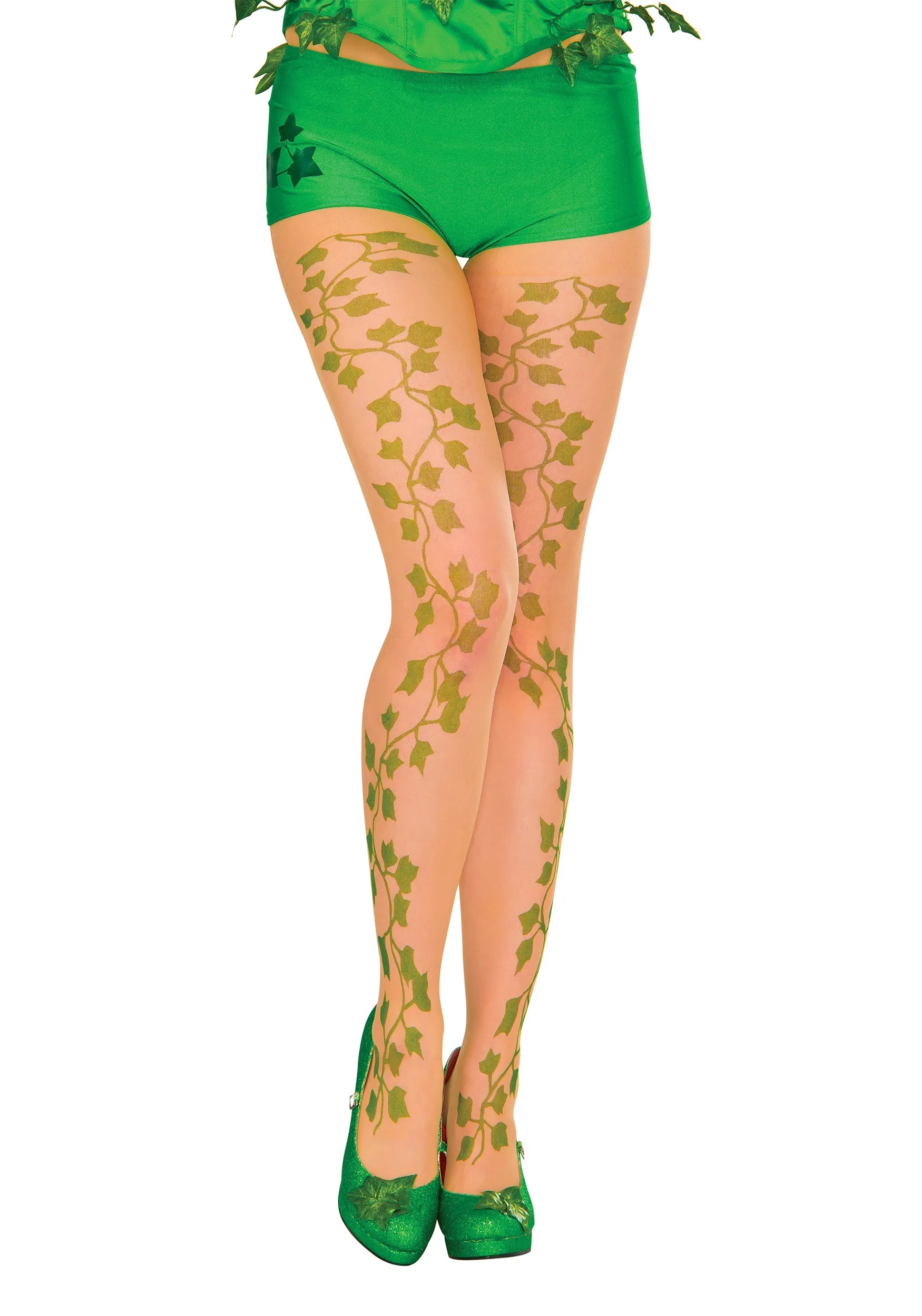 Women Socks Cosplay Props Women Poison Ivy Thigh High Stockings Cosplay Accessories