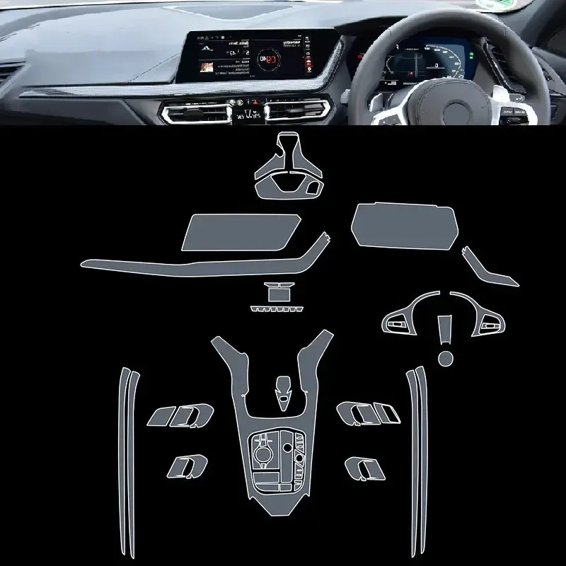 자동차 인테리어 센터 콘솔 투명 TPU 보호 필름, 스크래치 방지 수리 필름 액세서리, BMW F40 시리즈 1 2020-2022