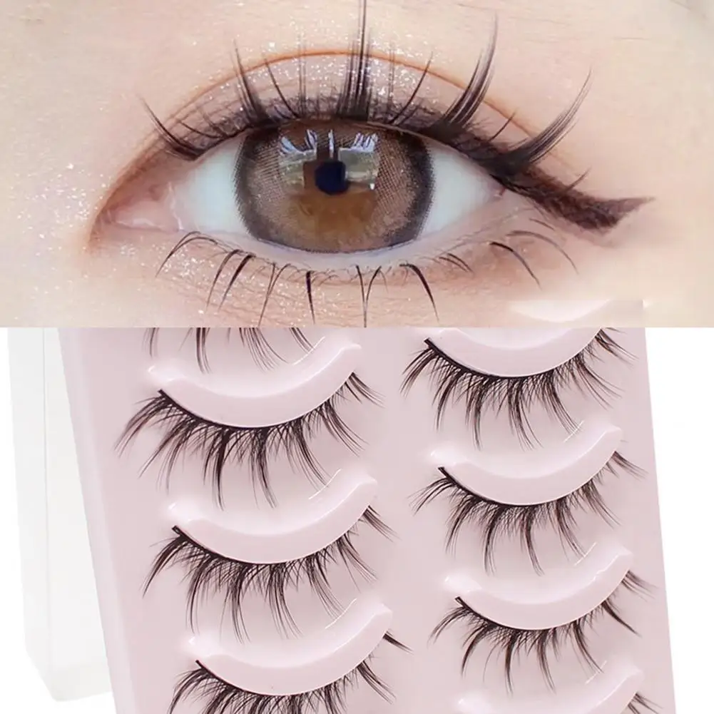 

5 Pairs Fake Eyelashes Non-Irritating Artificial Eyelashes Nature Thick Eyelashes 7 Styles False Eyelashes Extension Lashes