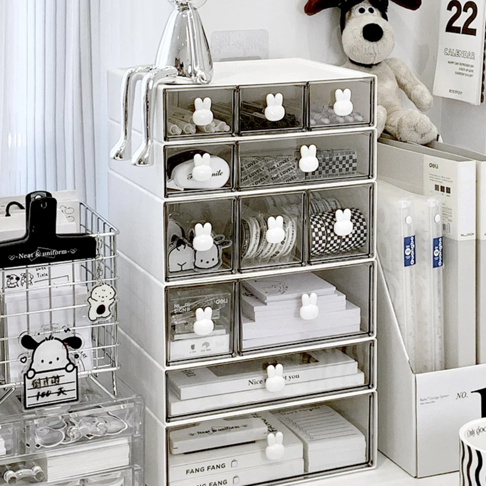

Kawaii Ins Organizer Desktop Drawer Free Combination Storage Box Plastic Hairpin Makeup Cosmetics Desk Storage Organizer Rack