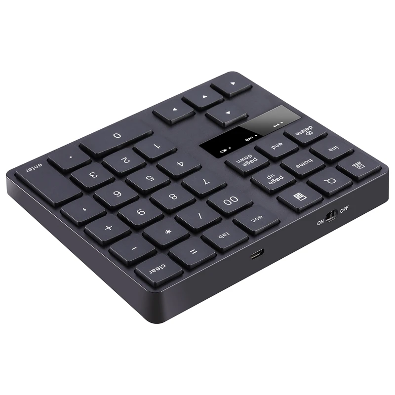 

2.4G Wireless Numeric Keypad, Rechargeable Number Pad Keyboard With 35 Keys For PC/Laptop//Imac