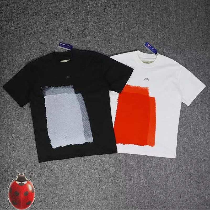 

A Cold Wall* T Shirt Irregular Square Paint Industrial Style Short Sleeve Men Women Streetwear High Quality ACW T-Shirt Tops