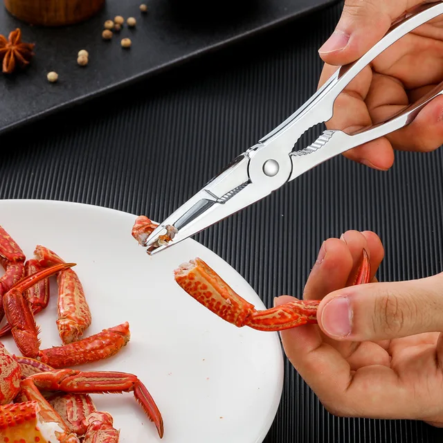 Seafood Tools Multi functional Zinc Alloy Claws Crab Needles Crab Scissors Kitchen Seafood Tools 4