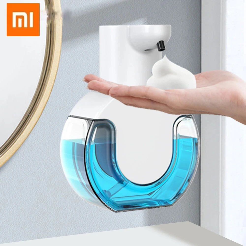

Xiaomi Touchless Automatic Foam Soap Dispensers Bathroom Smart Washing Hand Machine with USB Charging White High Quality ABS Mat