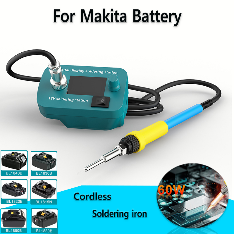 Cordless Soldering Iron Machine Tool Nobattery For Makita BL1830 18V Battery BL1840 BL1850 BL1860 Battery 60W PCB Soldering Tool