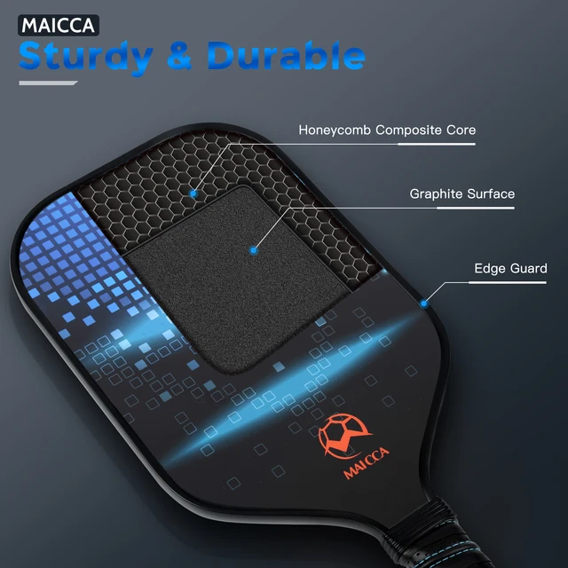 Pickleball Paddles USAPA Approved Set Rackets Honeycomb Core 4 Balls Portable Racquet Cover Carrying Bag Gift Kit Indoor Outdoor 2