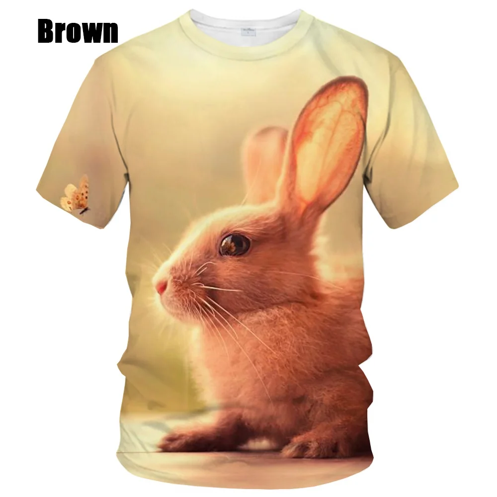 men t shirts Summer Hot Sale Rabbit Men's/women's Fashion Slim T-shirt 3D Printing T-shirt Short-sleeved T-shirt t shirt sale T-Shirts