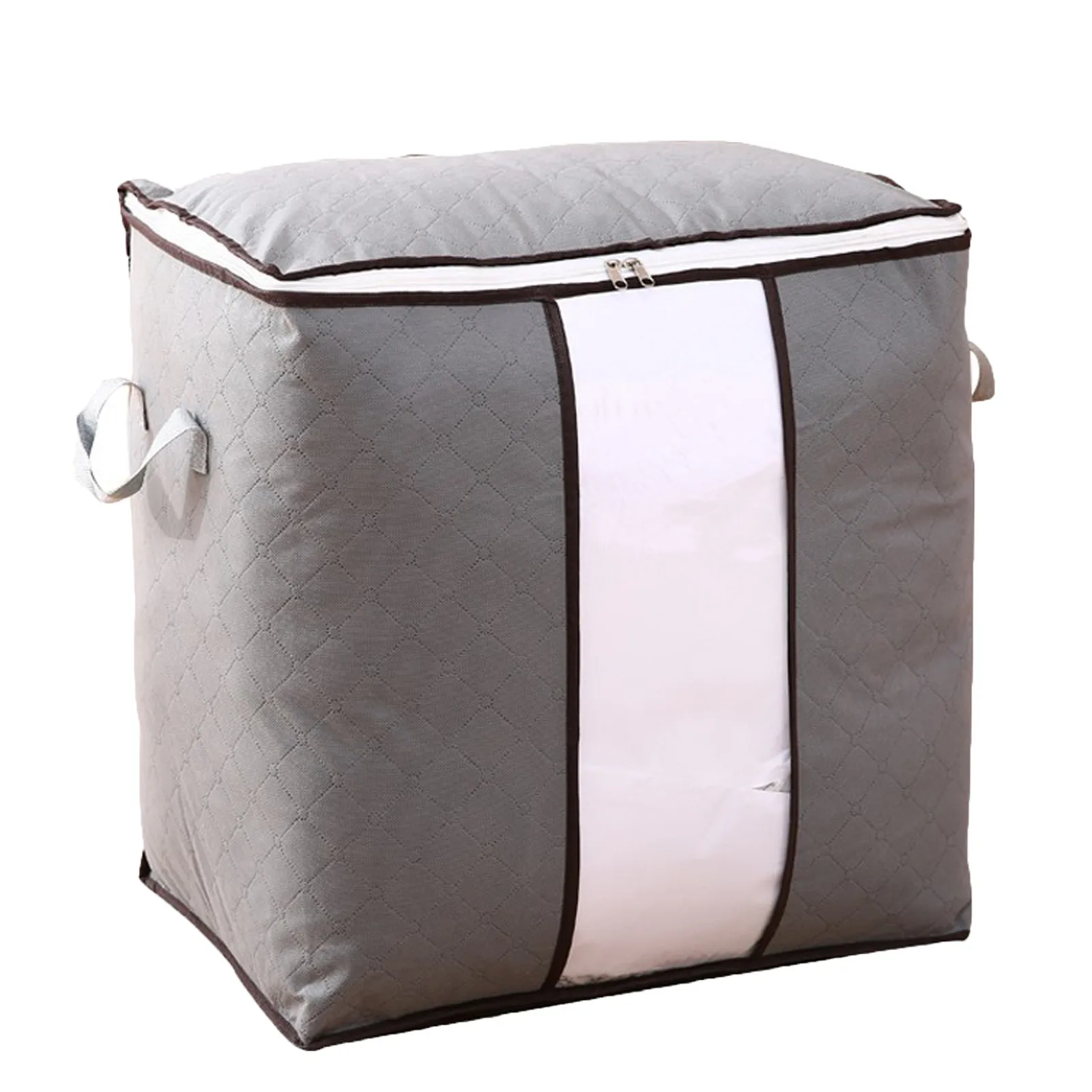 Zippered Storage Bag for Closet King Comforter Pillow Quilt, Bedding, Clothes, Blanket Organizers with Carry Handles Space Saver 3