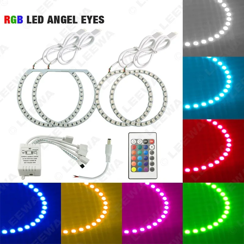 

Применимо к Ford fox rgb-5050smd с дистанционным управлением, апертура глаз ангела, автомобильная светодиодная противотуманная фара angel eye
