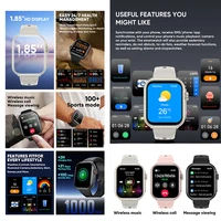 Watch Ultra K62 Men Women 1000mAh AMOLED Heart Rate 100+Sport HD Bluetooth Call GPS Track Waterproof Smart Watch For IOS Android 2