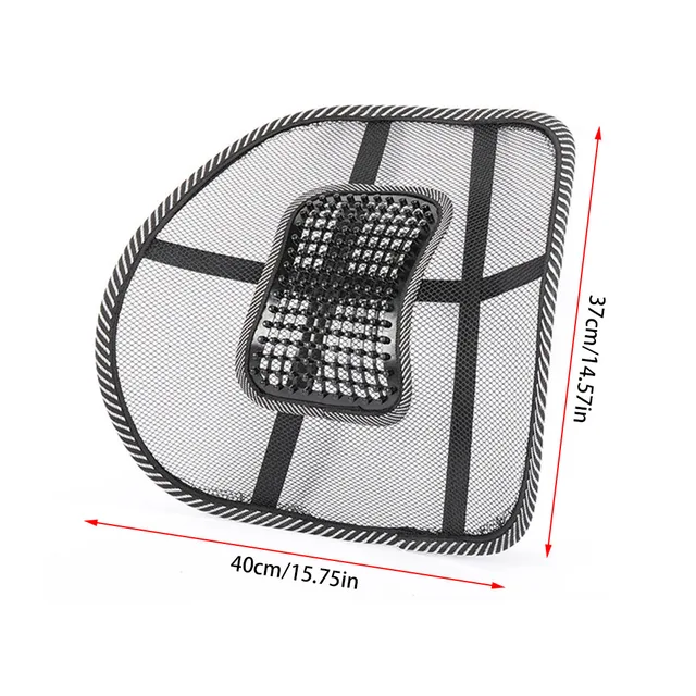  Car Seat Office Chair Bamboo Chip Cover Cushion with Wire Mesh  Lumbar Back Support,Breathable Cool Black Mesh with Strap Comfortable  Ventilate Support Cushion Pad,Back Pain Relief for Car Seats : Automotive