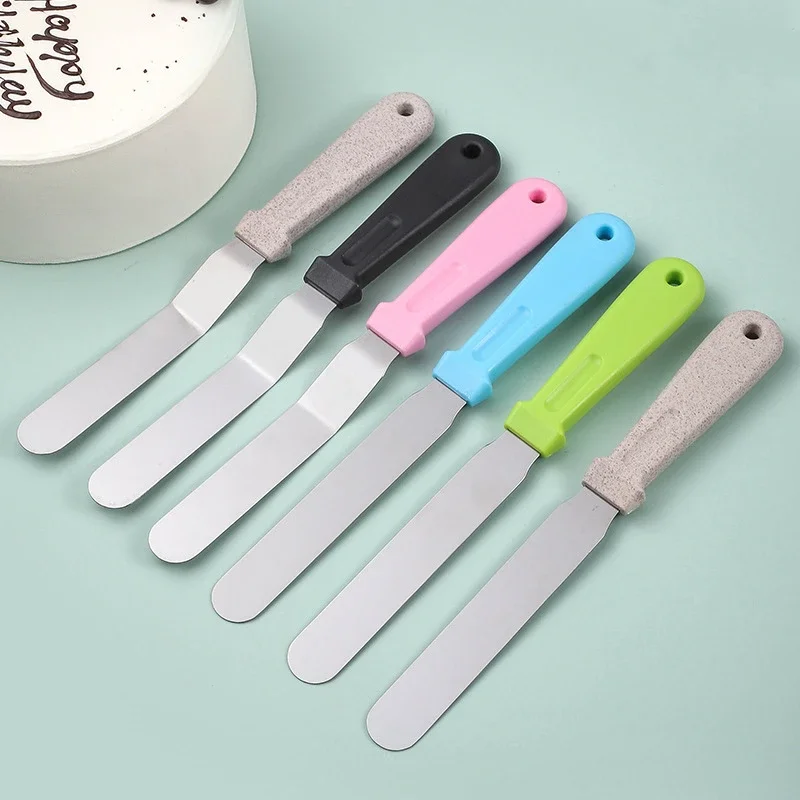

Stainless Steel Cream Cake Spatula Mixer Long Handle Chocolate Fondant Pastry Baking Blenders Non-stick Batter Butter Spreader