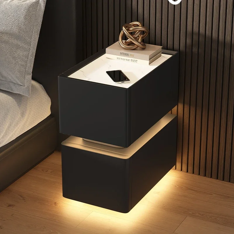 Nordic Smart Table Small Dresser Modern Low Luxury Bedside Cabinet Bedroom White Meubles De Chambre Industrial Furniture