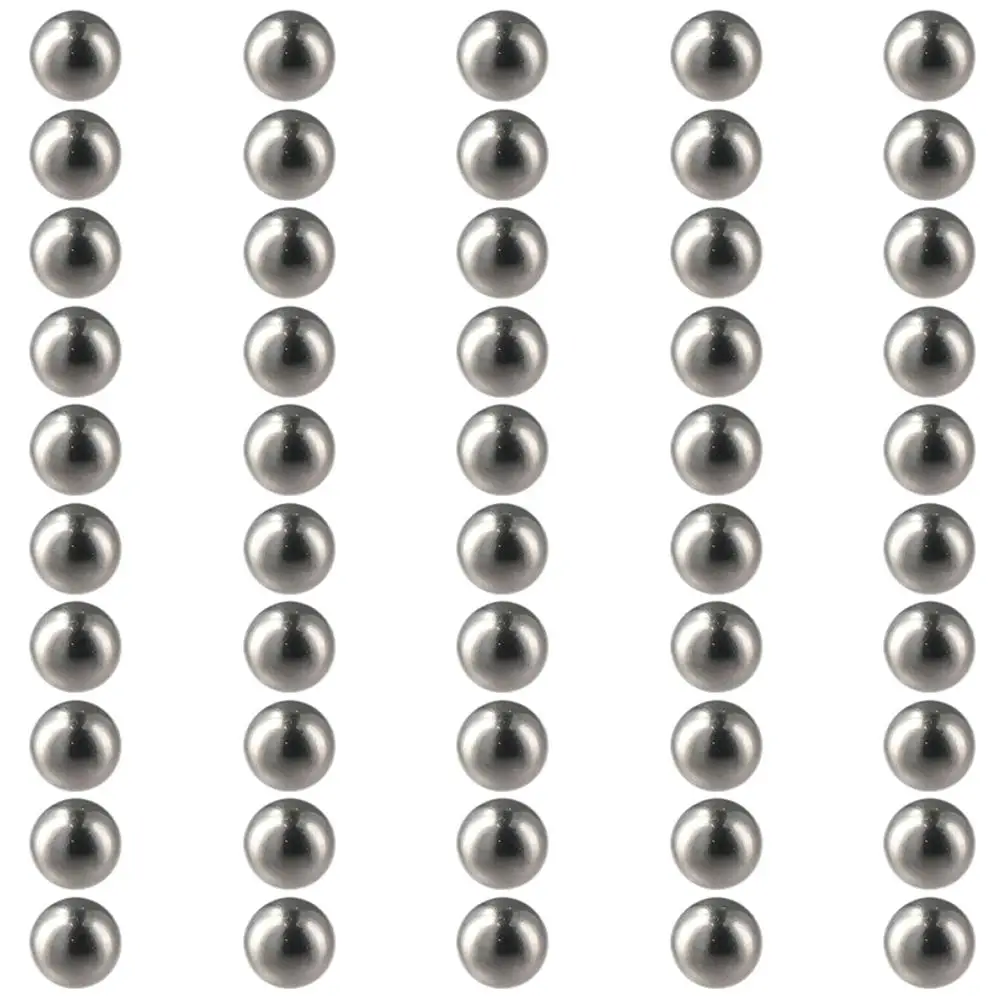 50Pcs 304 Stainless Steel High Precision Balls 2.5/3/5/6mm G25 Precision Steel Solid Beads Round Silver Metal Ball