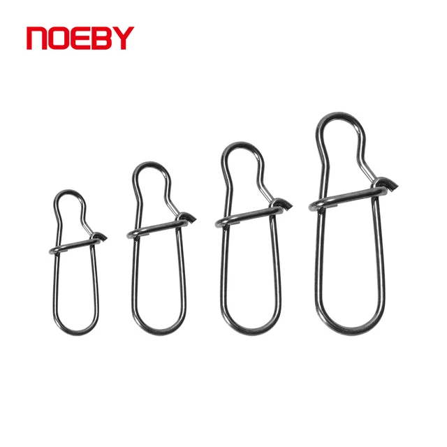 50-100pcs/box Stainless Steel Hook Fast Clip Lock Snap Swivel Solid Rings  0#-4# Safety Snaps Fishing Hook Connector Hook Tool Easy to Use, Swivels 