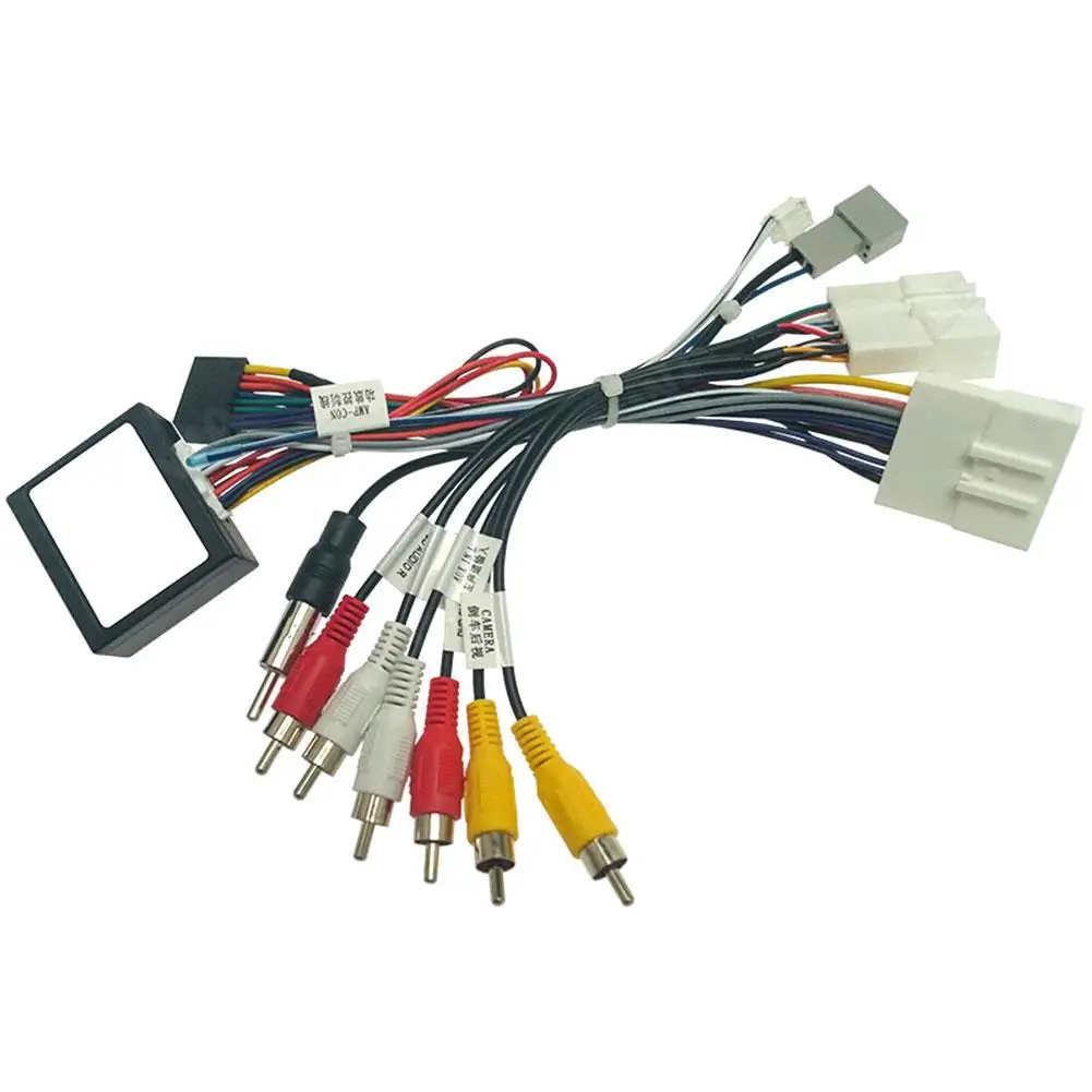 Car Audio Wiring Harness With Canbus Box Large Screen Navigation Power Cord Adapter Cable Compatible For Mazda3 Axela