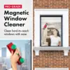Magnetic Window Cleaner Tool | The Glider D4 Double Sided Outside Window Cleaner Tool Fits Windows 0.08"-1.6" Thick, Adjustable 2
