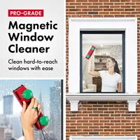 Magnetic Window Cleaner Tool | The Glider D4 Double Sided Outside Window Cleaner Tool Fits Windows 0.08"-1.6" Thick, Adjustable 2