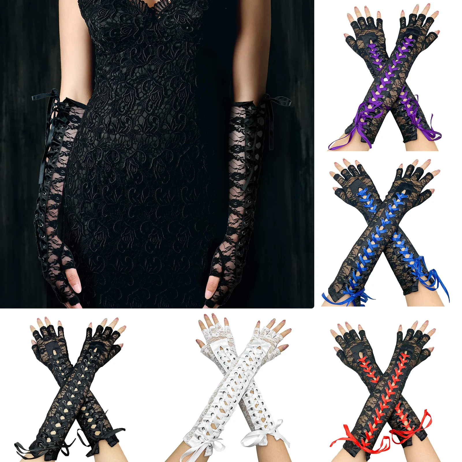 Рисунок 2 - Длинные кружевные перчатки без