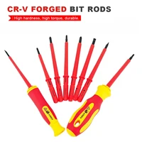 Tournevis d'électricien isolé, Combo de haute dureté, tournevis Hexagonal magnétique en forme de mot croisé en fleur de prunier 2