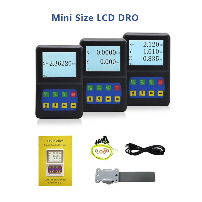 Mini Lathe Milling 3.5" Small Size LCD Screen 1/2/3 Axis Dro Digital