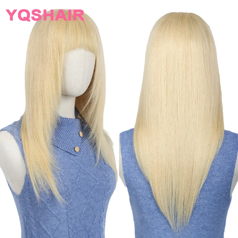 소프트 글루리스 24'' 실키 스트레이트 613    금발 6x6 실크 베이스 유대인용 100% 인모 가발 베이비 헤어 유럽산 모발 프리플럭킹 처리됨