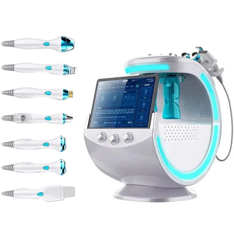 

Aaccessory 7 handles Hydro facial machine Ultrasonic Skin Analyzer Skin Rejuvenation Dermabrasion Oxygen Facial Machine