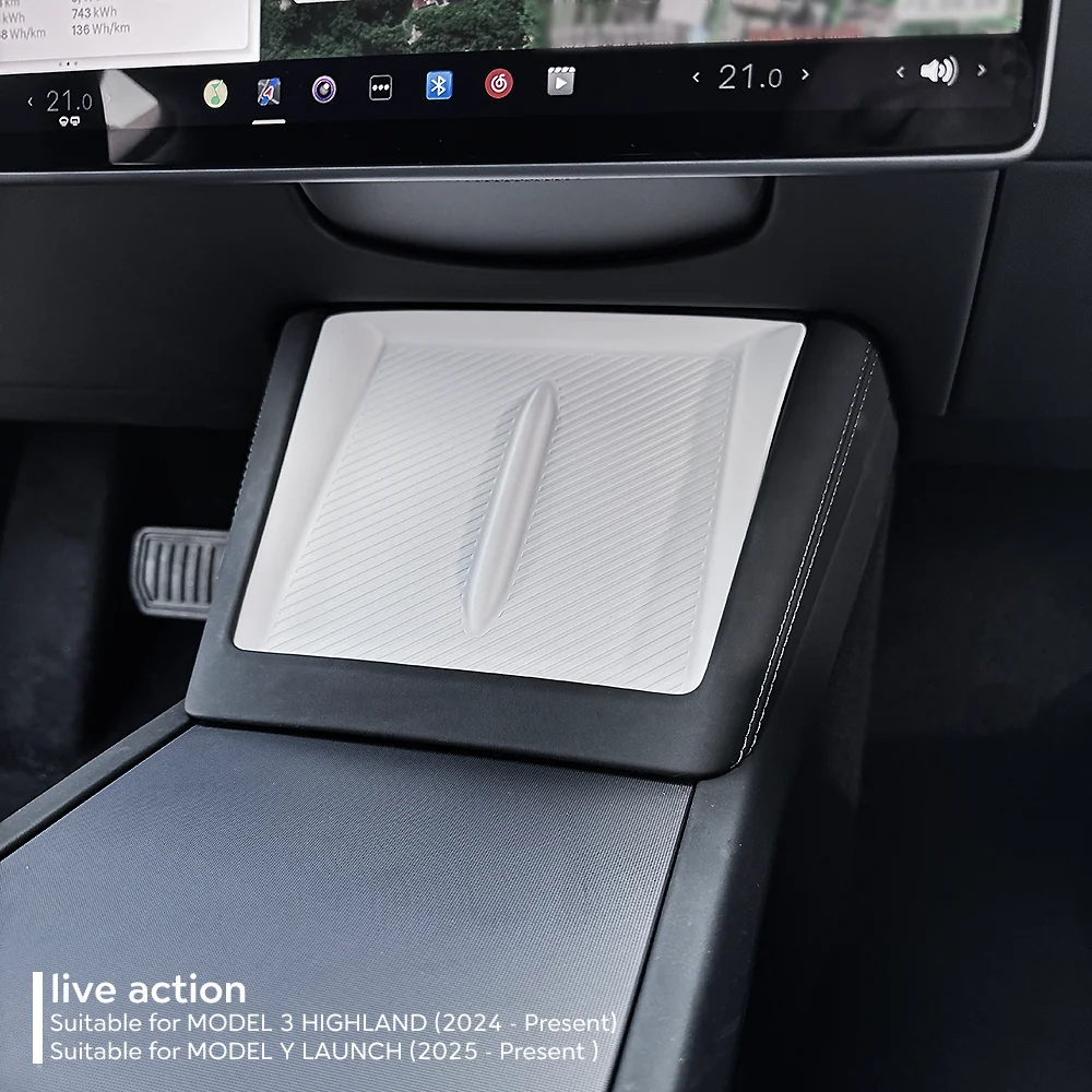 For TESLA Model Y Juniper Launch 2025 Model 3 2024 Highland Wireless Charging Si