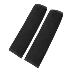 Universal Adjustable Car Seat Belt Shoulder Pad Cover - 2 - Piece Set (Black)