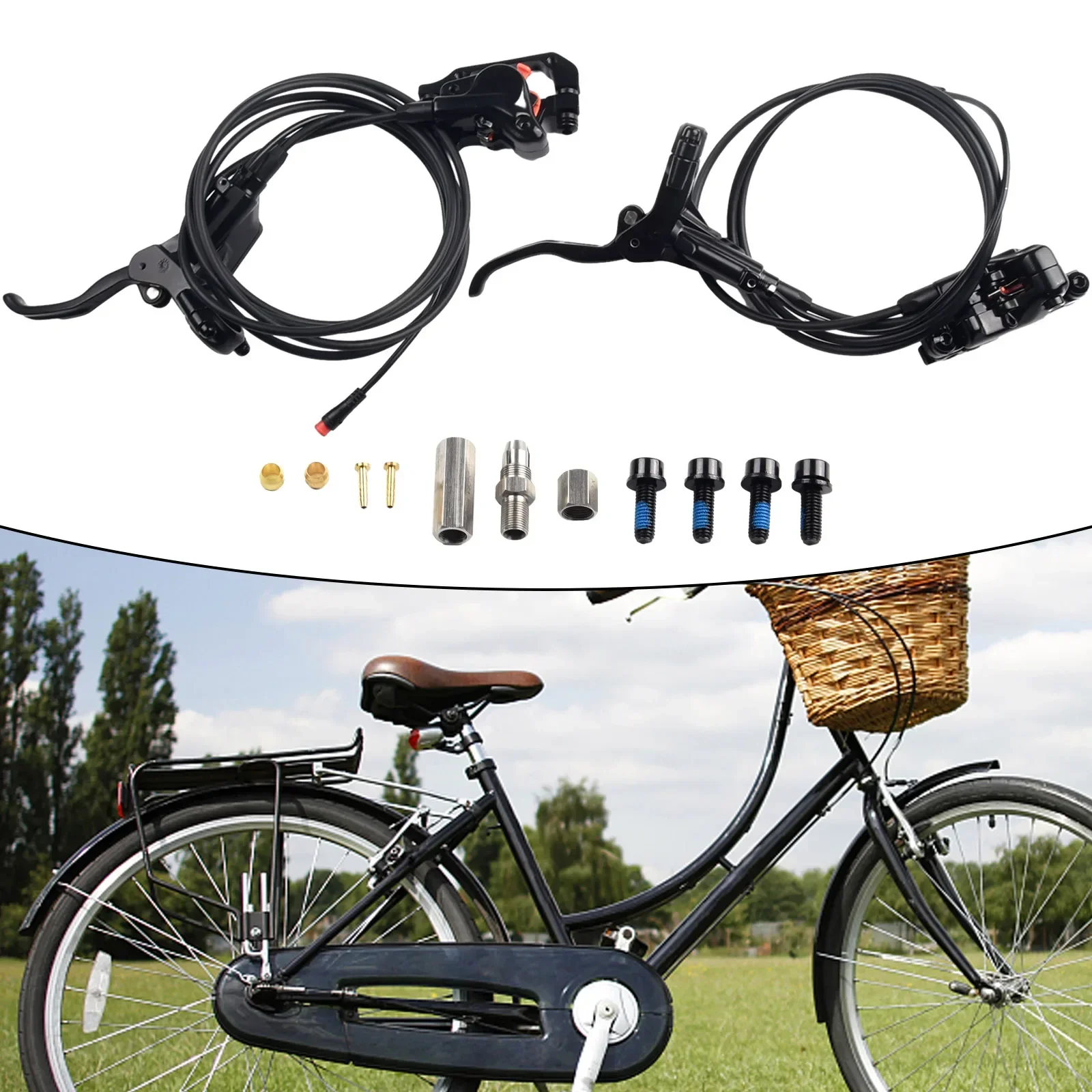 Freins Hydrauliques Pour Vélo Électrique – Kit Avant/Arrière, Disques 140-180mm, Alliage Alu, Câble Électrique Intégré - 11