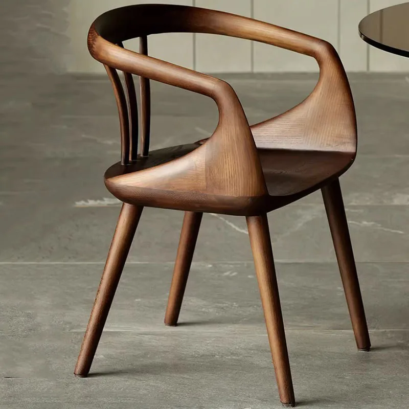 

Apartment Solid Wood Dining Chairs Theater Luxury Dinette Armchair Dining Chairs Events Bedroom Live Room Live Room Decorations