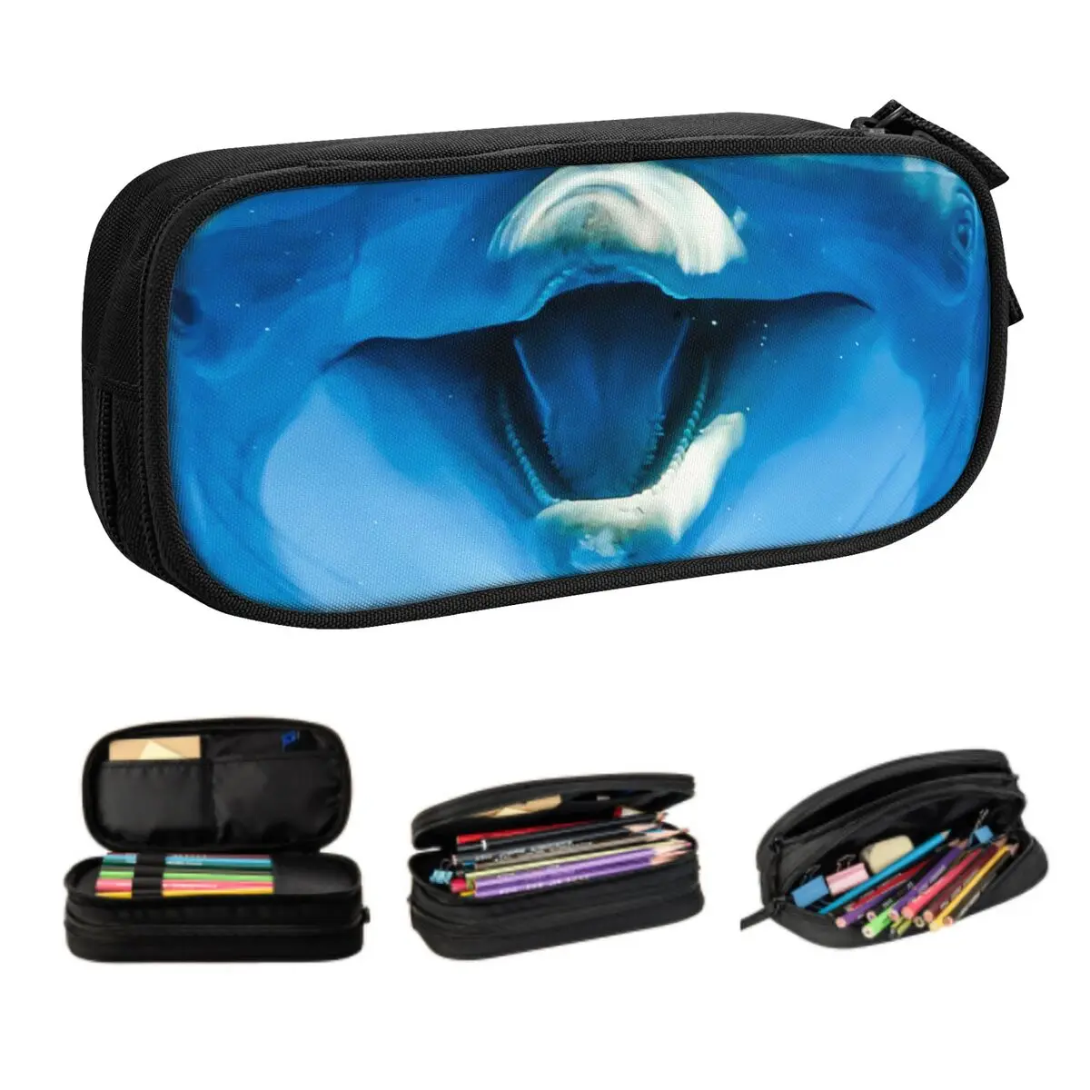 

Милый индивидуальный милый карандаш с дельфином и морским мамфом, большой вместимости, карандаш с морским существом, животным океана, канцелярские принадлежности для студентов