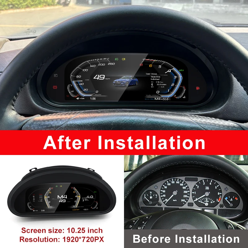 STWEI 2026 nuevo producto precio Facroy tablero de instrumentos LCD Digital para BMW Serie 3 M3 E46 Panel de grupo de instrumentos Cabina 2