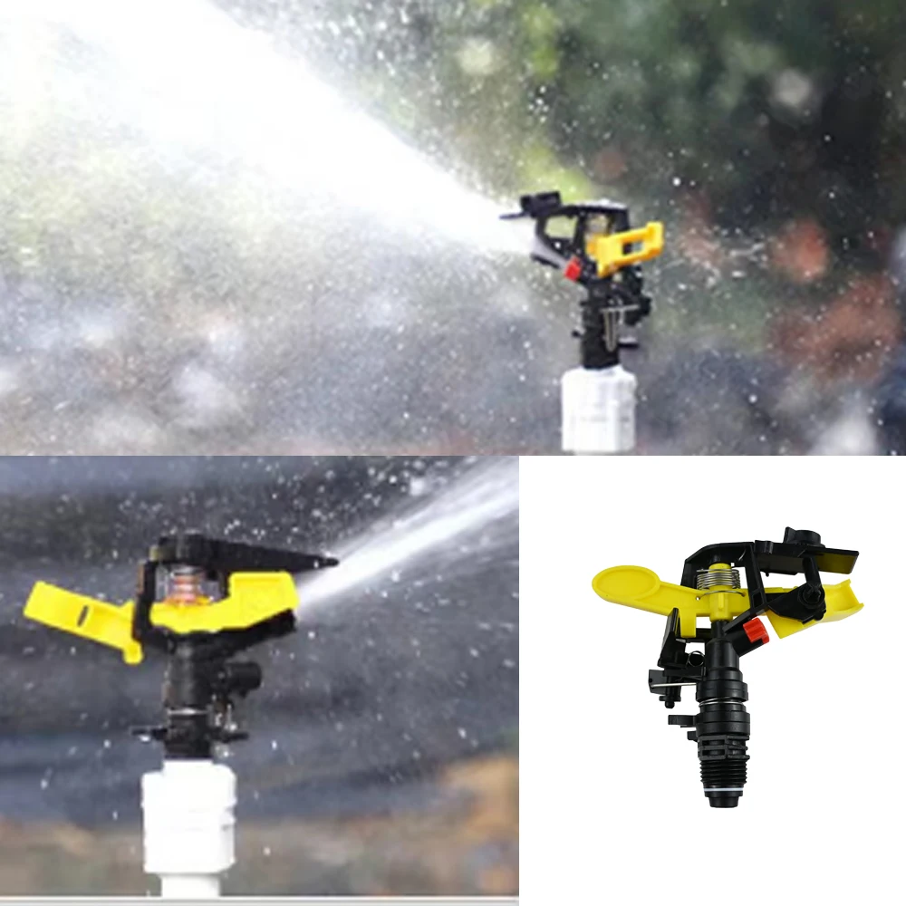 

1 Pc Double Outlet Rocker Nozzle 360 Degrees Rotary Jet Nozzle Agricultural Garden Irrigation Sprinklers With 1/2 Male Thread