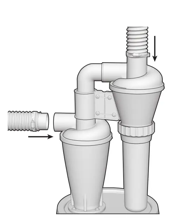 Separatore Ciclonico Makita Bianco Assorbe La Maggior Parte Delle Particelle Di Polvere Per