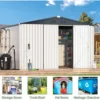 10'x10' Shed, Large Metal Storage Sheds & Outdoor Clearance, Steel Backyard Shed with Lockable Doors, Utility and Tool Storage 6