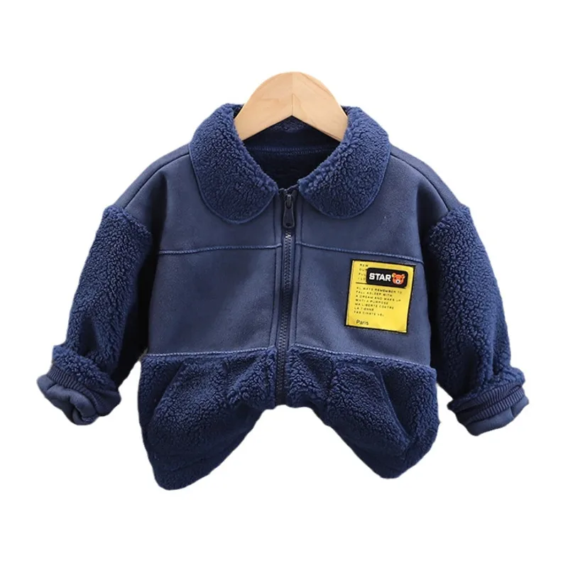 

Winter Baby Girls Clothes Children Boys Fashion Thickened Warm Zipper Jacket Toddler Casual Costume Infant Coat Kids Sportswear