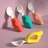 Baby Spoon Fork Learn To Eat Training 1-2 Years Old To Eat Baby Child Chopsticks Set Complementary Food Fork Plastic Tableware 1