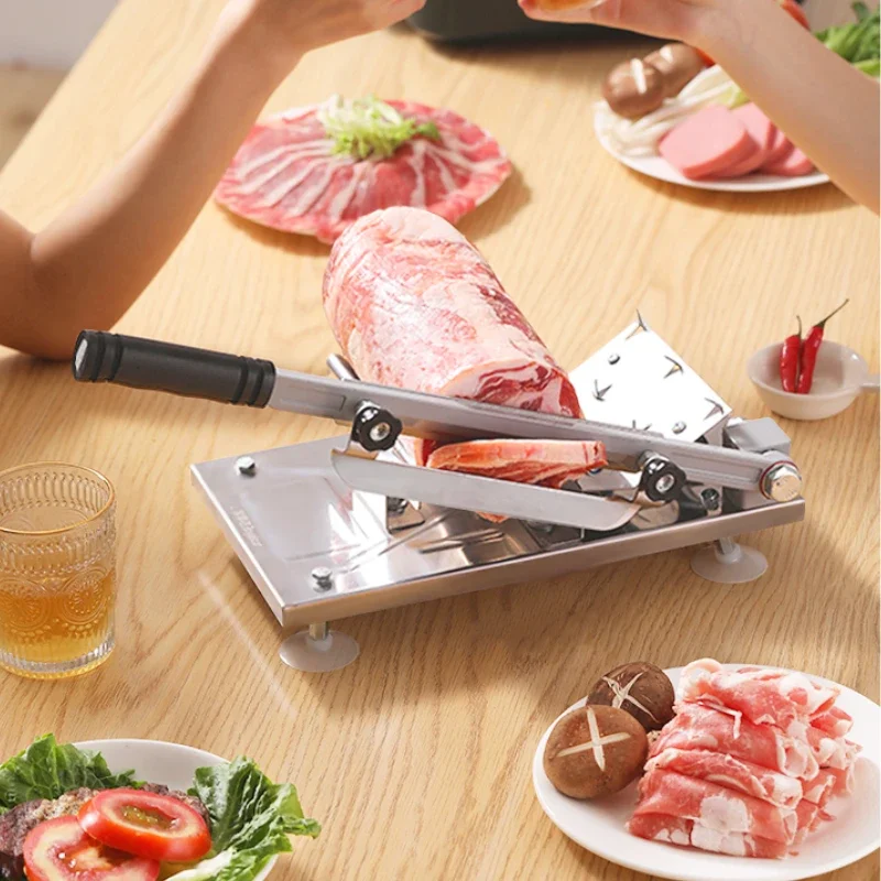 

Meat Manual Slicer Stainless Steel Adjustable Multifunctional Gadgets Meat Cutter Manual Slicers Cooking Chopper Kitchen Tools