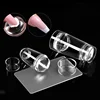 Heallor Transparent Nail Stamper with Scraper 2pcs Jelly Silicone Stamp for French Nails Manicuring Kits Nail Art Stamping Tool 4