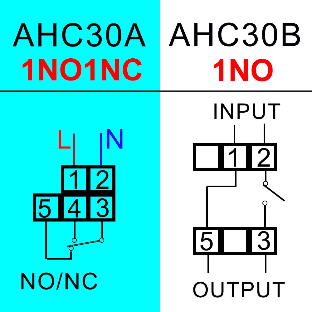 AHC30A New Type 40A Din Rail 2 wire Weekly 7 Days Programmable Digital TIME SWITCH Relay Timer Control AC 12V 24V 110V 220-240V 3