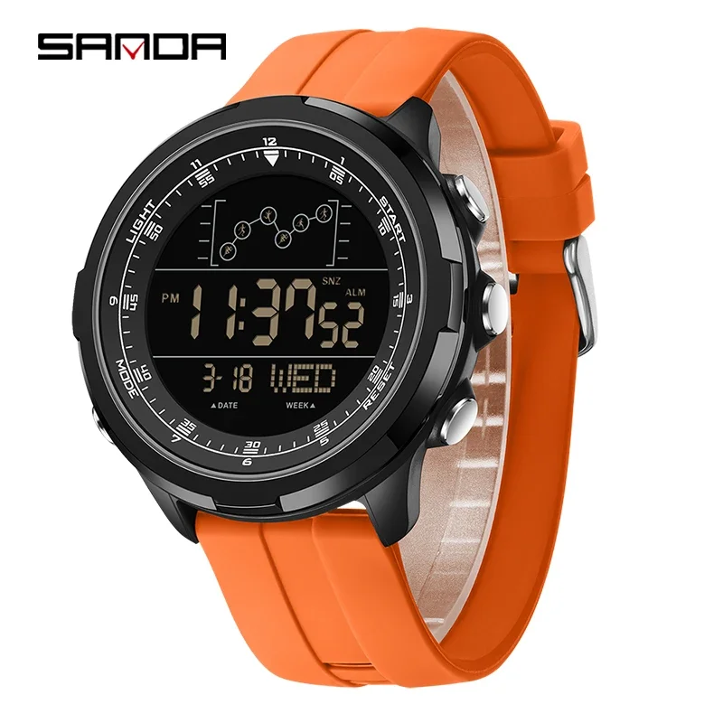 SANDA Men's Waterproof LED Digital Chronograph Sport Watch