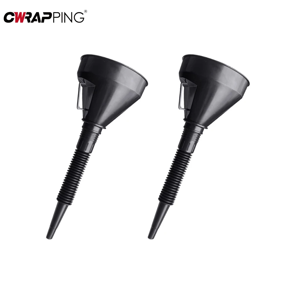2Pcs Multi Functional Flexible Automotive Fuel Funnel Spill-Proof Refueling Oil Changing Tools with Wide Mouth Handle Car Tools