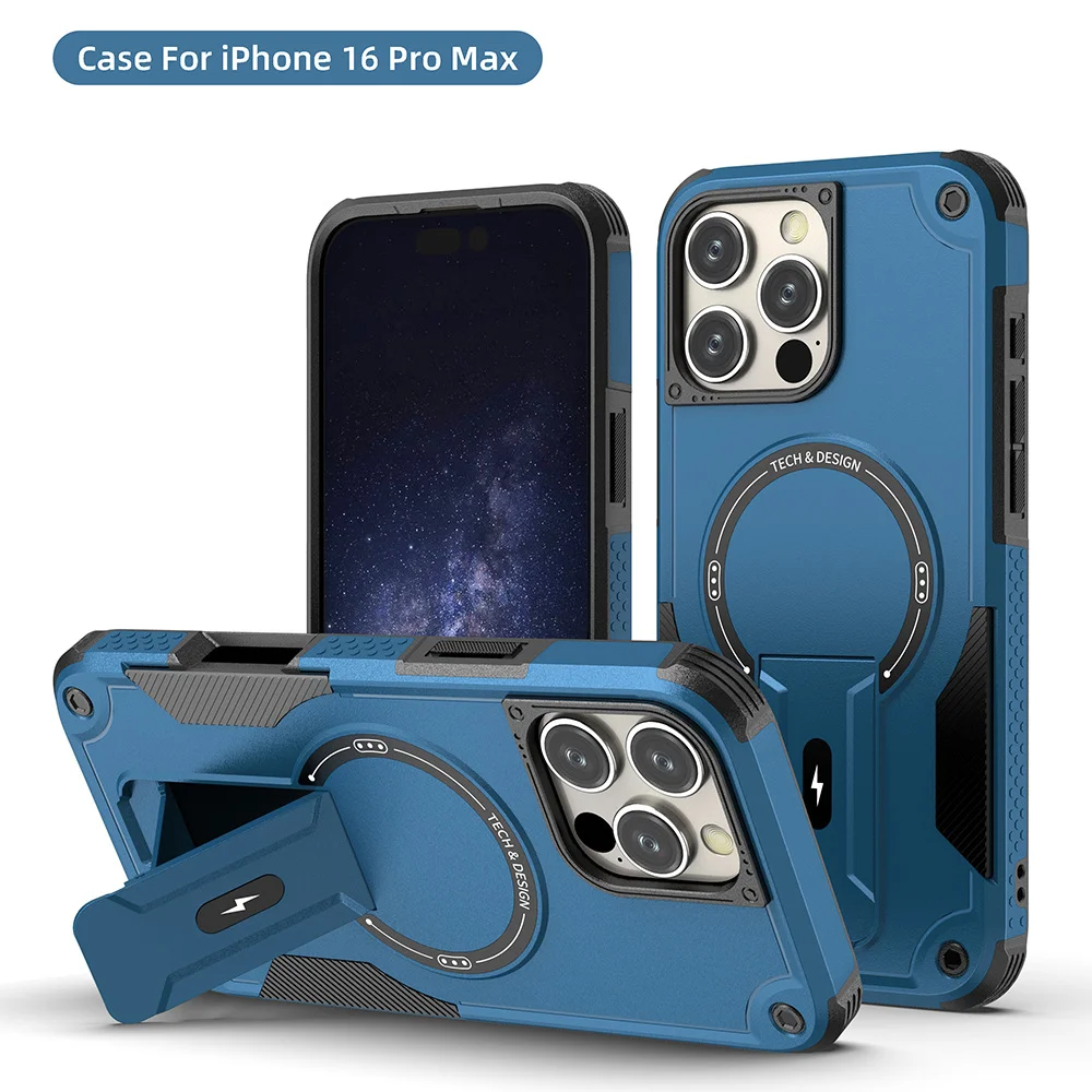 Ultimate Magnetic Armor Protective Phone Case with Invisible Stand