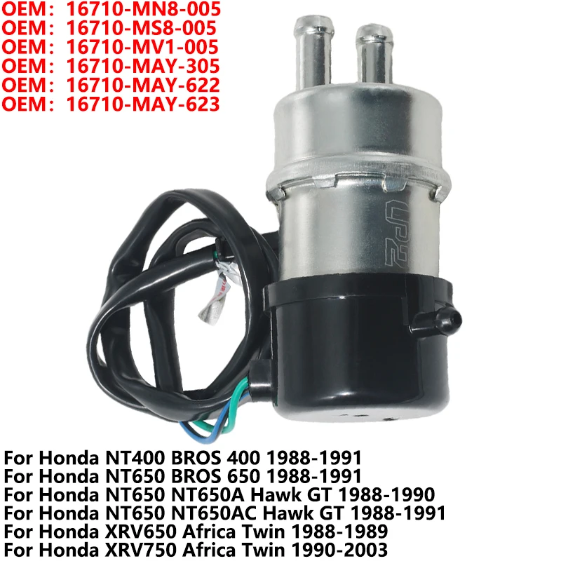 Motorcycle Fuel Pump Moto Fuel Pump For Honda NT400 NT650 NT650 NT650A NT650AC XRV650 XRV750 16710-MN8-005 16710-MS8-005 16710-MAY-305 16710-MAY-622