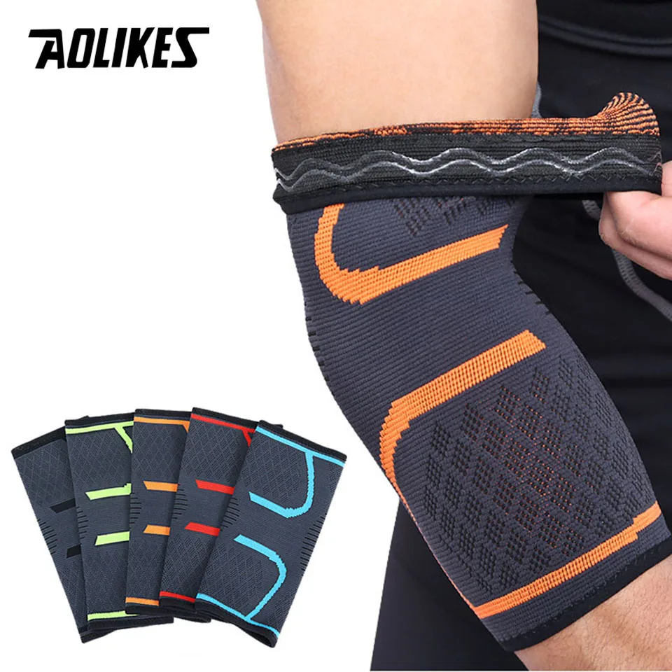 Elbow Brace AOLIKES 1PC Elbow Brace Elastic Elbow Compression Sleeve For Sports Tendonitis Golfer Tennis Pain Relief Support