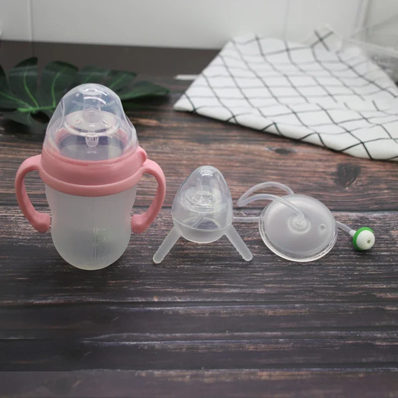 Baby Breastmilk Bottle Wide Neck Soft Silicone Feeding Weaning Milk Container Children Mamadeira Nipple Bottle Newborn Feeding
