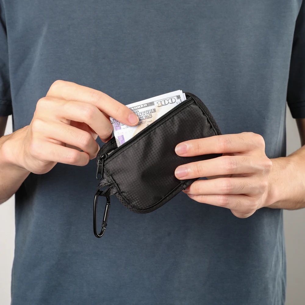 Secure RFID Blocking Wallet with Buckle Anti-Theft Travel Pouch